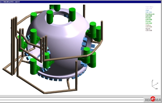 SF cast alloy engine hub feeder